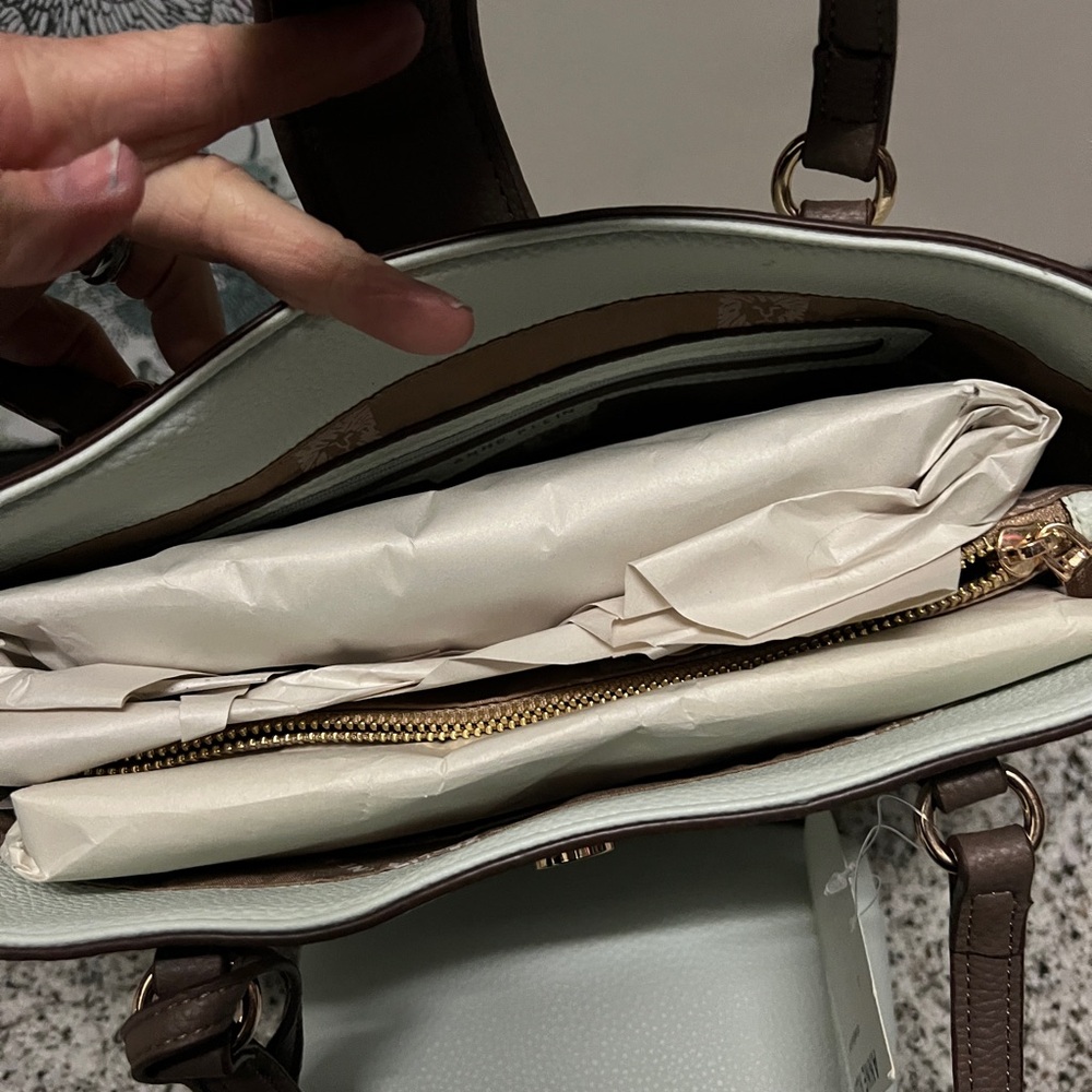 Anne Klein Jade and Brown Tote purse/Bag Set - Picture 16 of 16